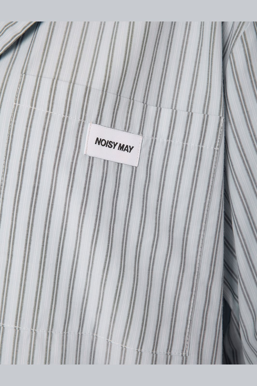Noisy May - Nmfrida 2/4 Stripe Button Shirt - 5191108 Blue Bell Grey