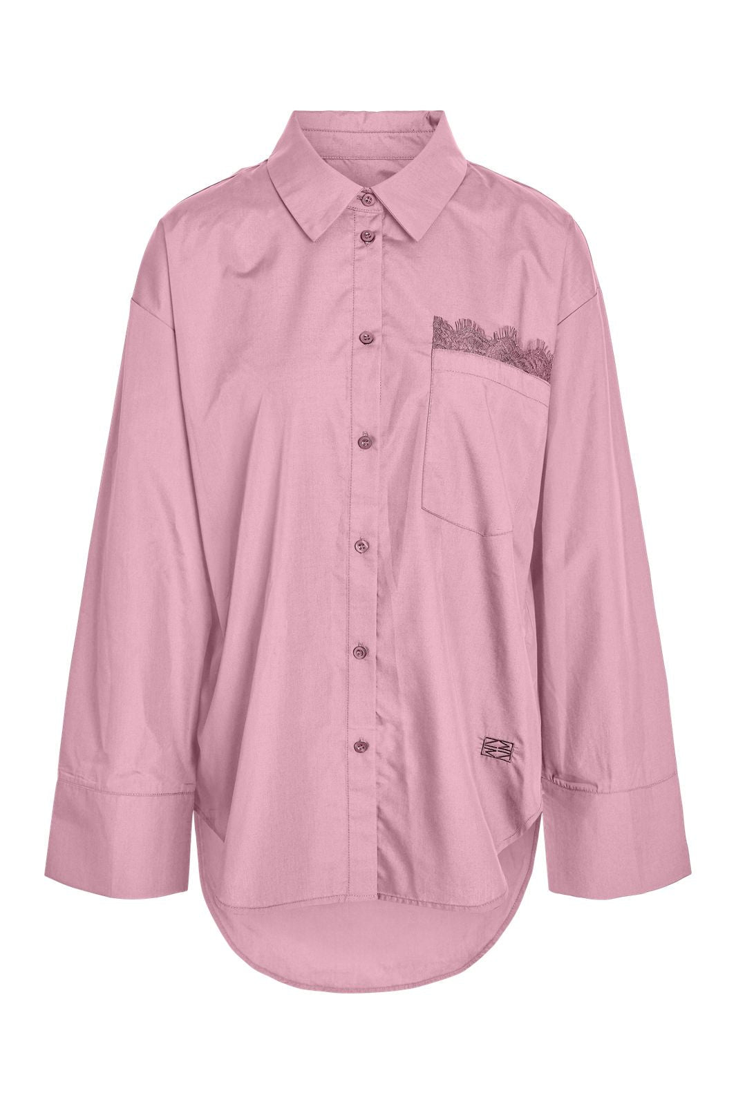 Noisy May - Nmfrida L/S Button Lace Shirt Tnt/17 - 5205180 Romance Rose