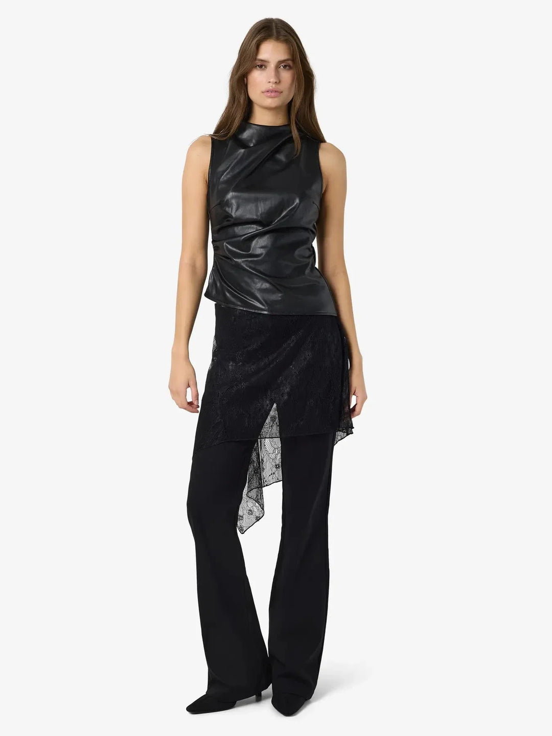 Noisy May - Nmida Elasticated Lace Skirt - 5097953 Black Nederdele 