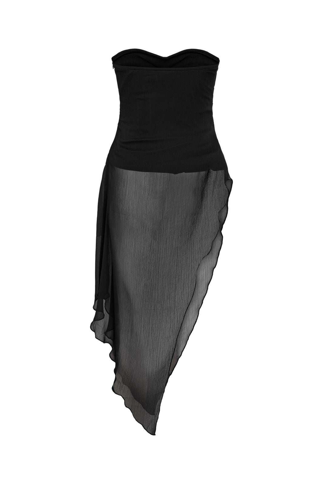 Noisy May - Nmisabel S/L Chiffon Bandeau Top - 5122719 Black