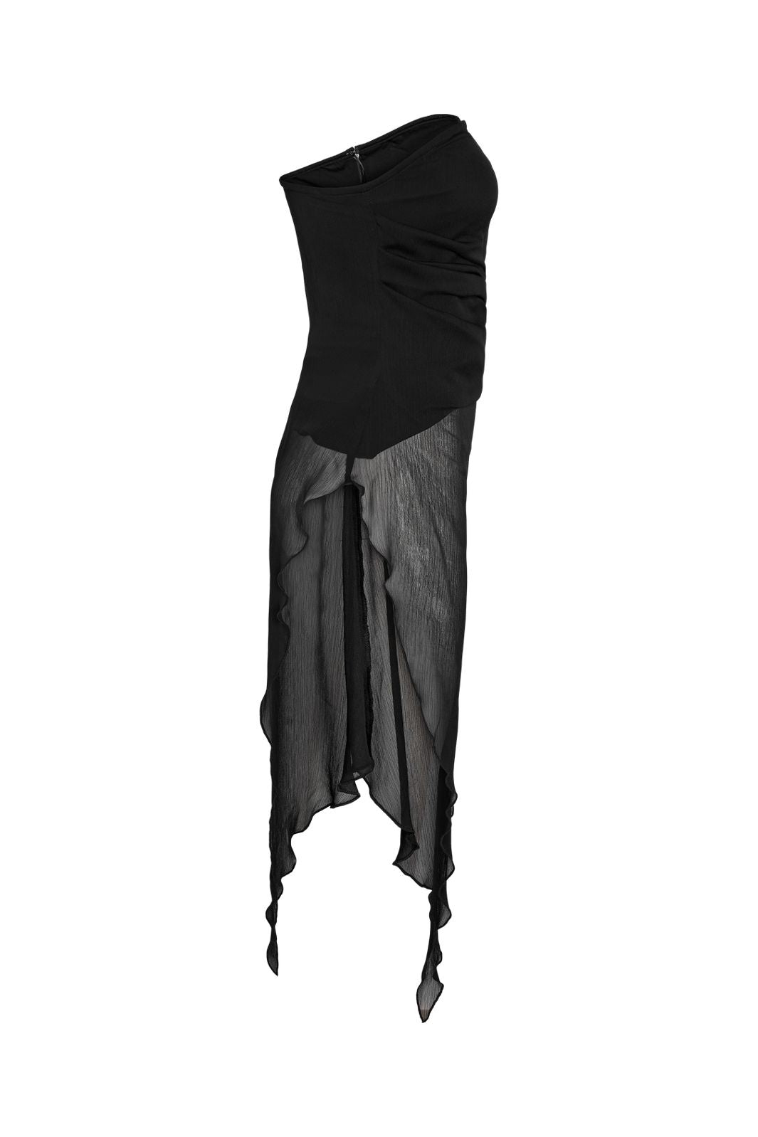 Noisy May - Nmisabel S/L Chiffon Bandeau Top - 5122719 Black