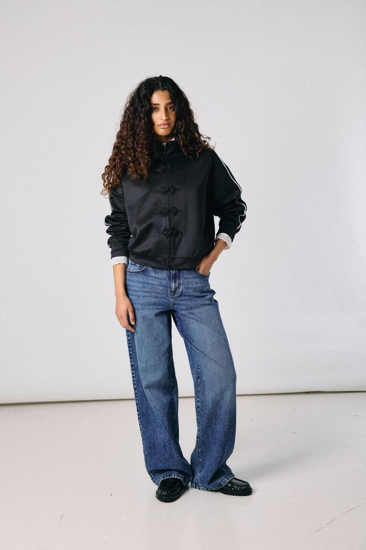 Noisy May - Nmjenna L/S High Neck Zip Up - 5278968 Black Black