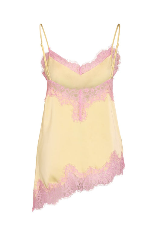 Noisy May - Nmjessica Assymetric Singlet Top - 5231155 French Vanilla Pirouette Lace