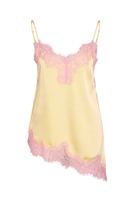 Noisy May - Nmjessica Assymetric Singlet Top - 5231155 French Vanilla Pirouette Lace