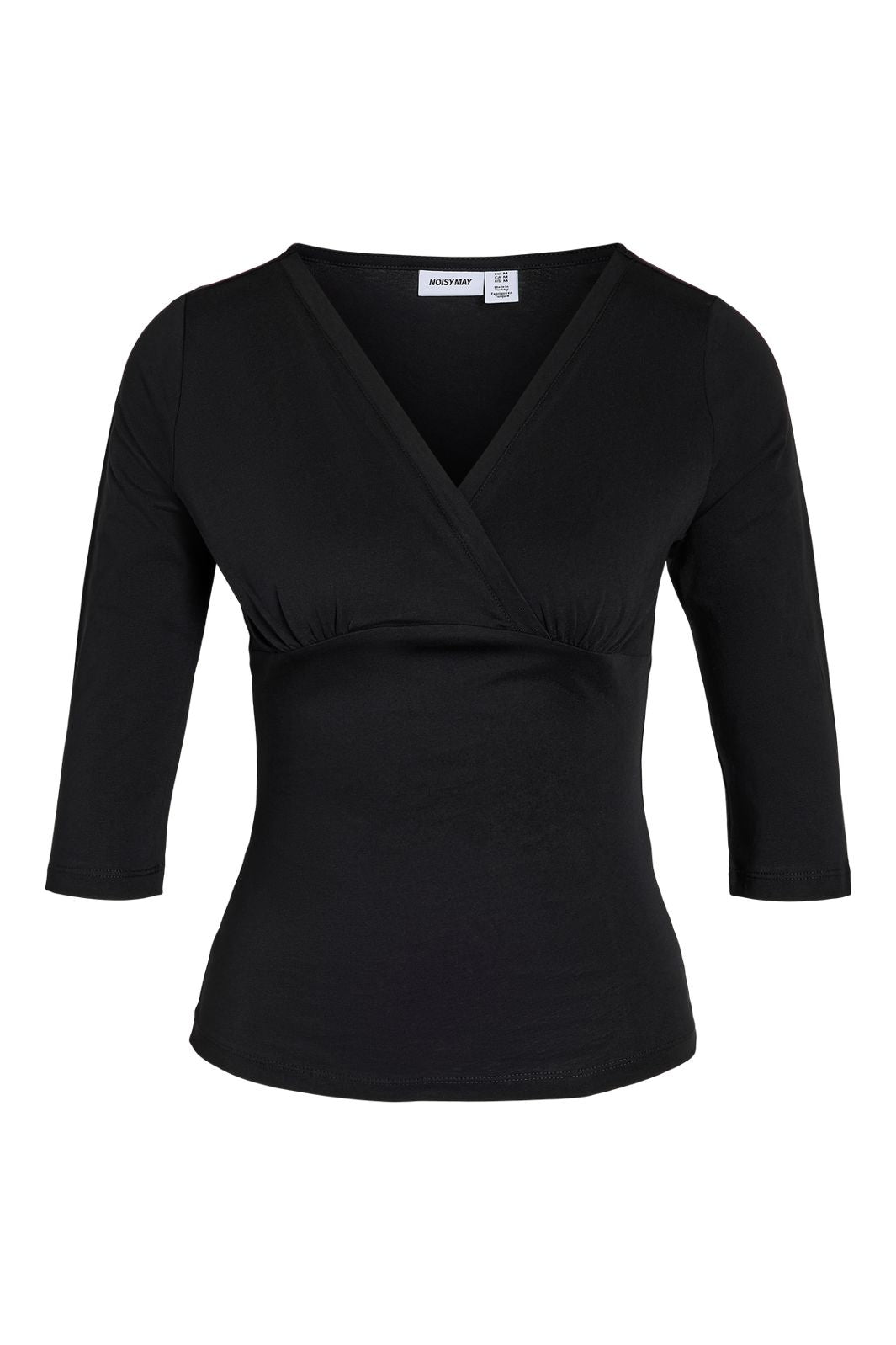 Noisy May - Nmjune 3/4 V-Neck Top - 5239150 Black