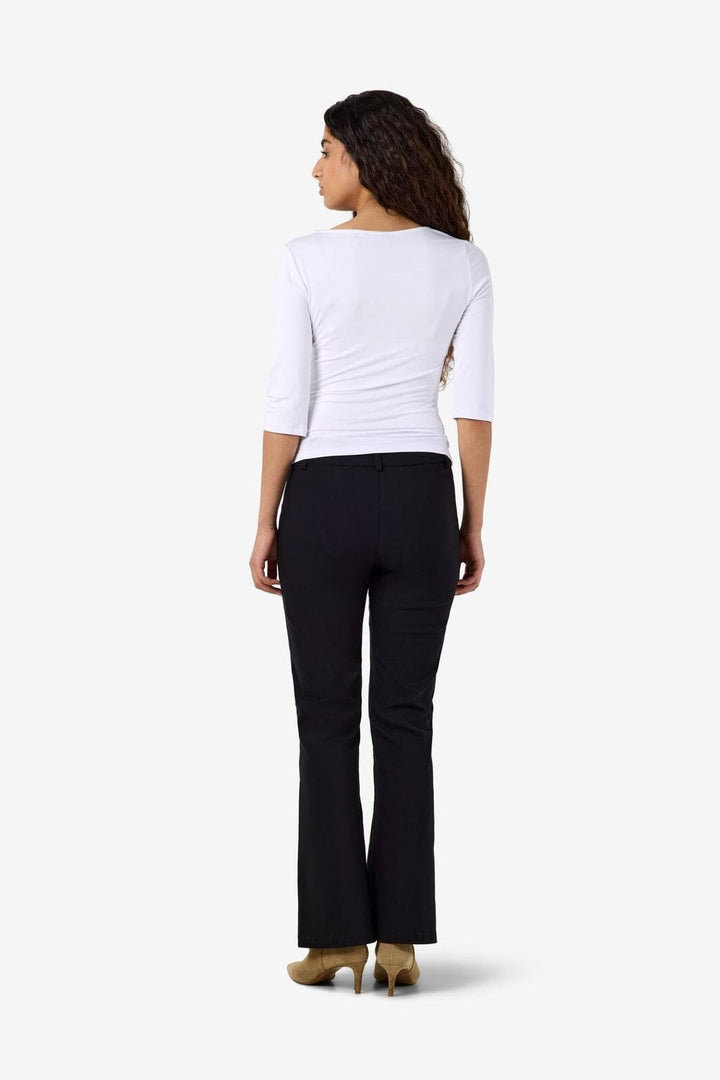 Noisy May - Nmjune 3/4 V-Neck Top - 5239151 Snow White