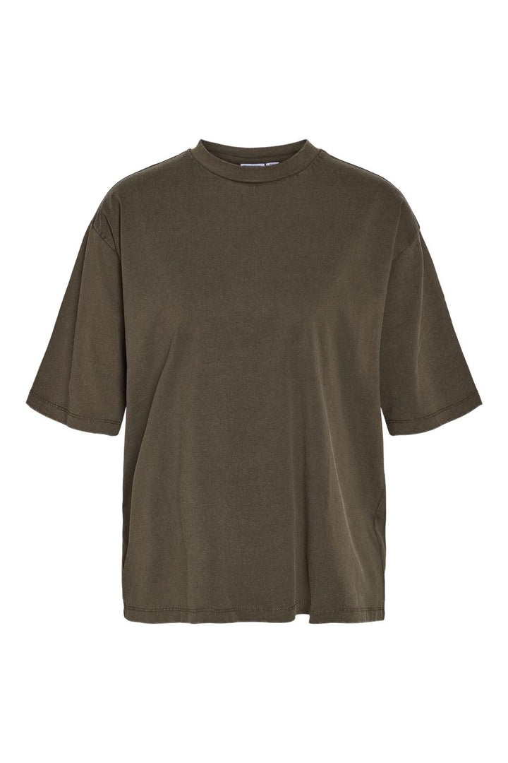 Noisy May - Nmkarla S/S Washed T-Shirt - 5012107 Chocolate Brown Washed