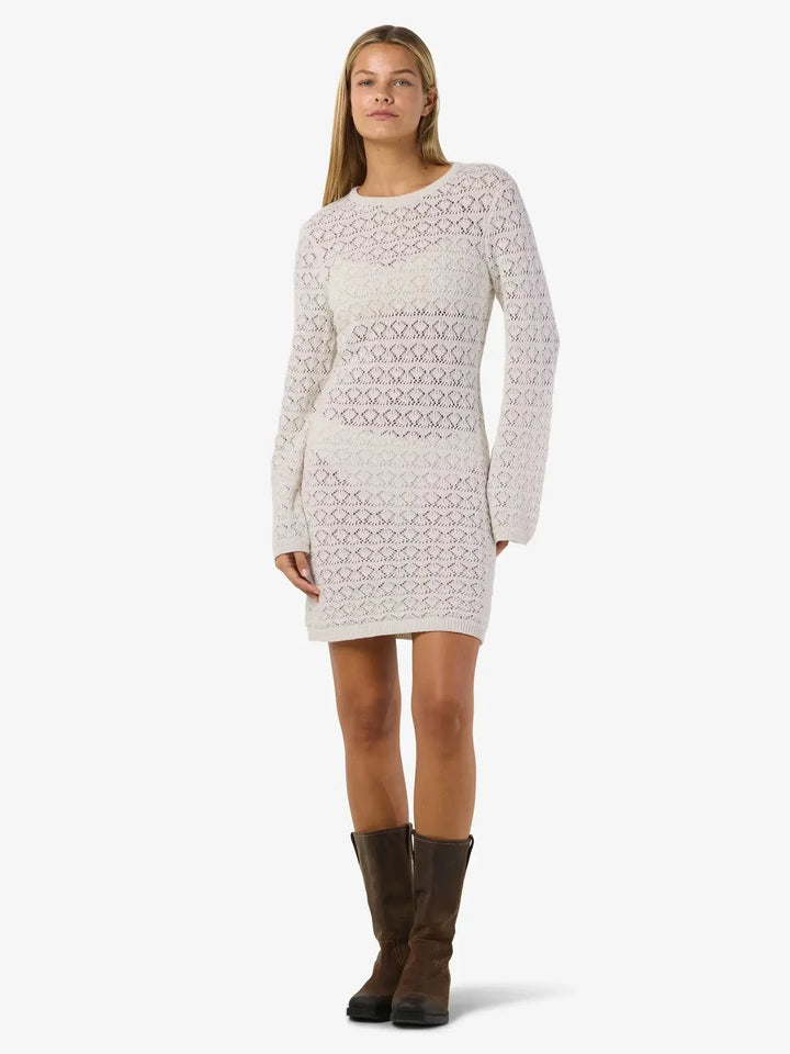 Noisy May - Nmlaika L/S Flared Sleeve Knit Dress Fwd - 4946474 Birch Kjoler 