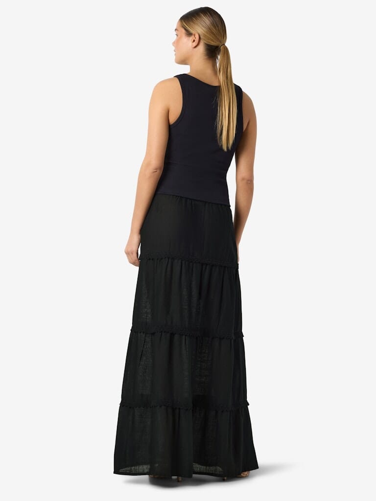 Noisy May - Nmleilani Sienna Nw Maxi Skirt Fwd - 4949068 Black Lace Nederdele 