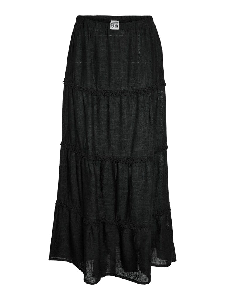 Noisy May - Nmleilani Sienna Nw Maxi Skirt Fwd - 4949068 Black Lace Nederdele 