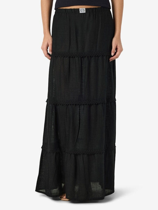 Noisy May - Nmleilani Sienna Nw Maxi Skirt Fwd - 4949068 Black Lace Nederdele 