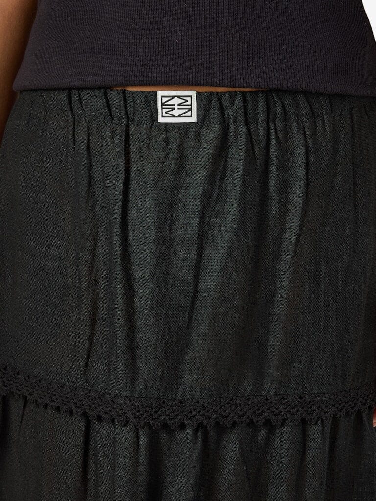 Noisy May - Nmleilani Sienna Nw Maxi Skirt Fwd - 4949068 Black Lace Nederdele 