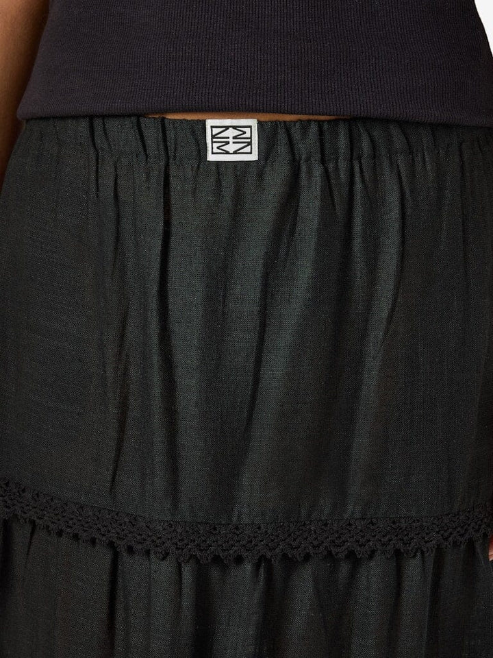 Noisy May - Nmleilani Sienna Nw Maxi Skirt Fwd - 4949068 Black Lace Nederdele 