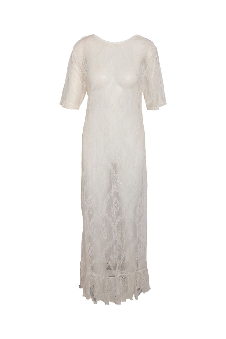 Noisy May - Nmlucia S/S Long Dress - 4980147 Cloud Dancer