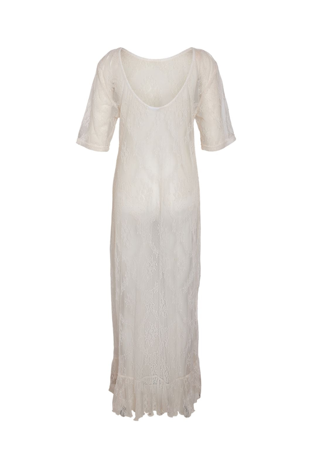 Noisy May - Nmlucia S/S Long Dress - 4980147 Cloud Dancer