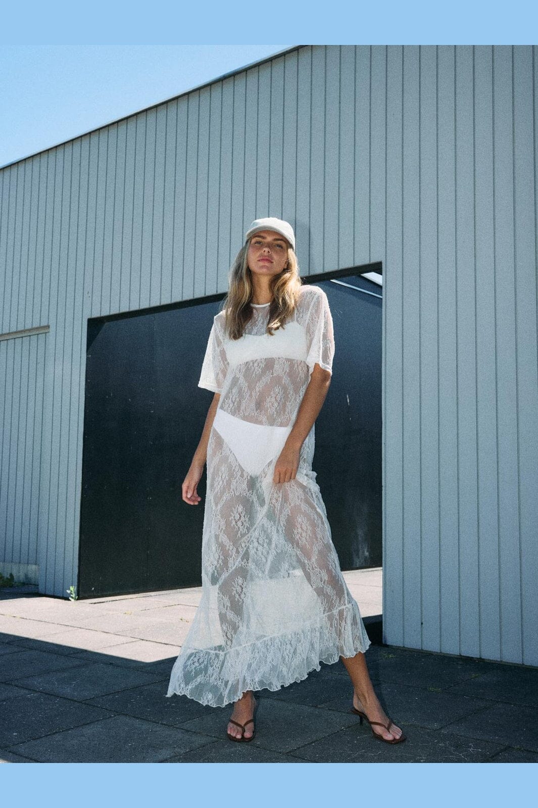 Noisy May - Nmlucia S/S Long Dress - 4980147 Cloud Dancer