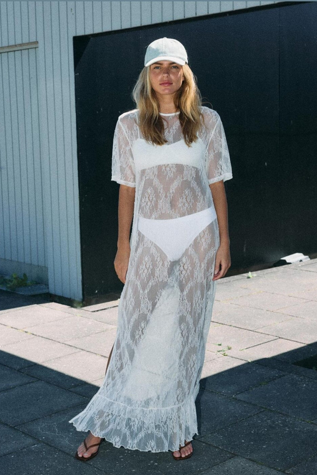 Noisy May - Nmlucia S/S Long Dress - 4980147 Cloud Dancer
