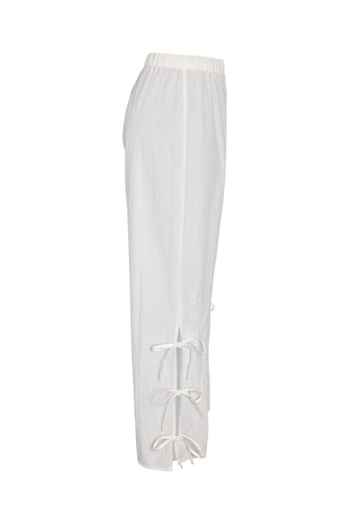 Noisy May - Nmmae Tie Pants - 5010920 Cloud Dancer