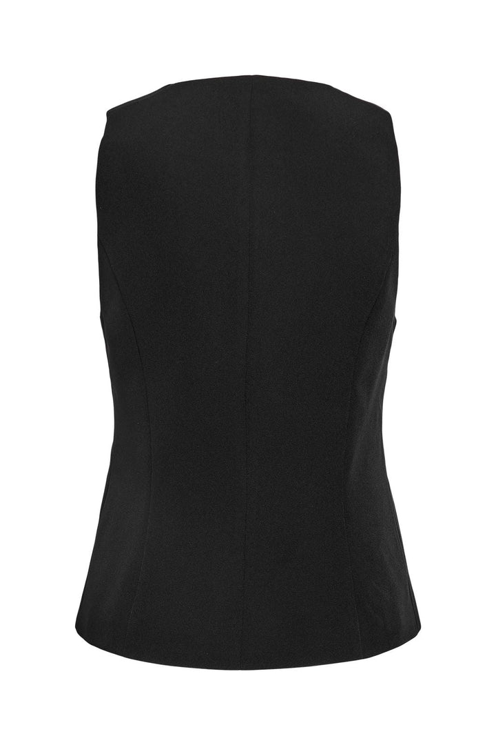 Noisy May - Nmmaile S/L O-Neck Waistcoat Fwd - 4821278 Black