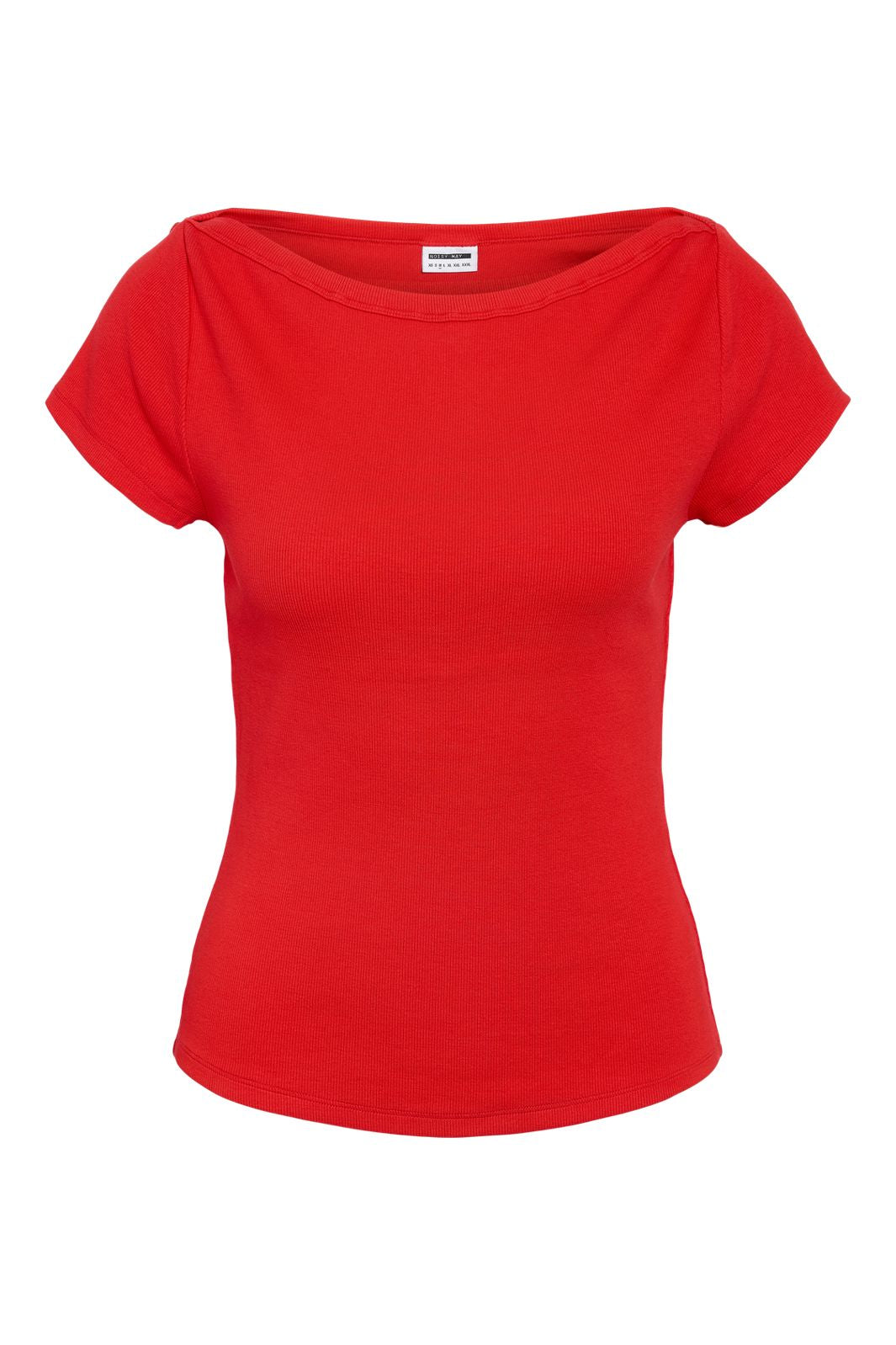 Noisy May - Nmmaya S/S Boatneck Top - 4915903 Tomato