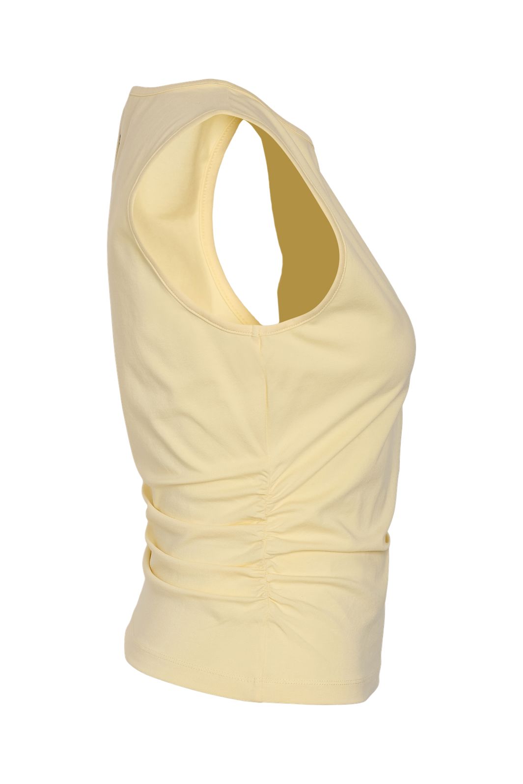 Noisy May - Nmmolly S/L O-Neck Ruching Top - 5025828 French Vanilla