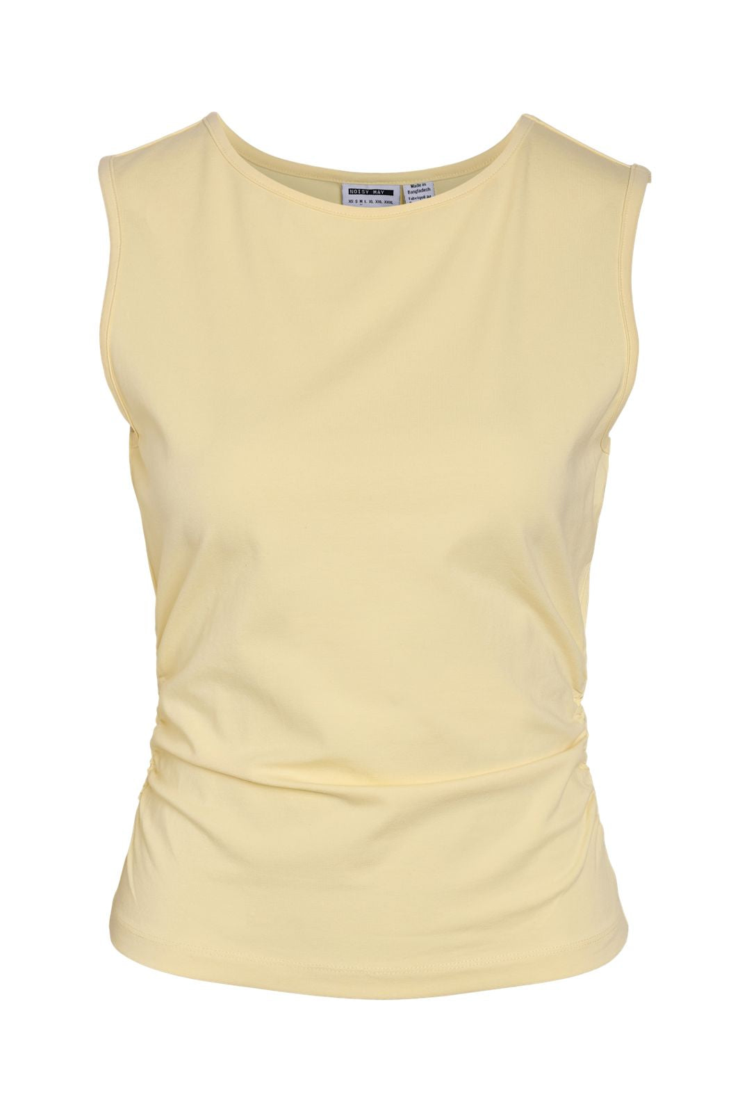 Noisy May - Nmmolly S/L O-Neck Ruching Top - 5025828 French Vanilla