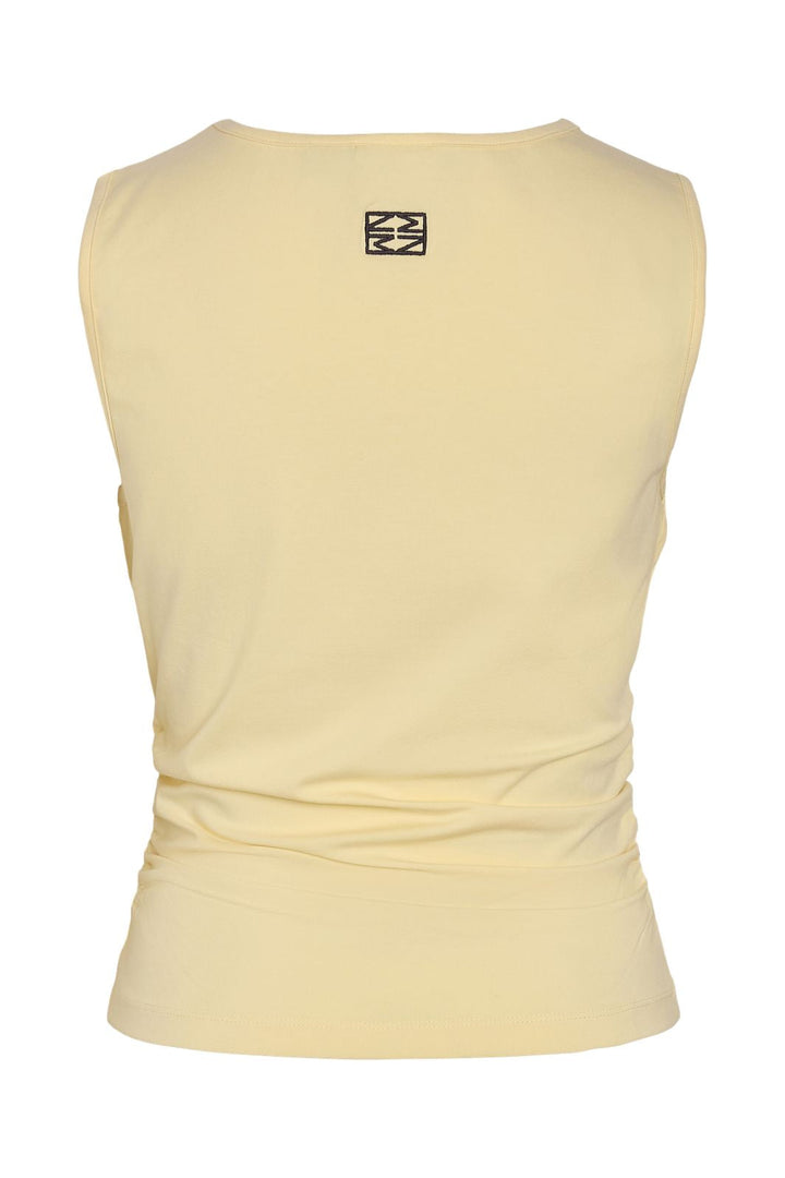 Noisy May - Nmmolly S/L O-Neck Ruching Top - 5025828 French Vanilla