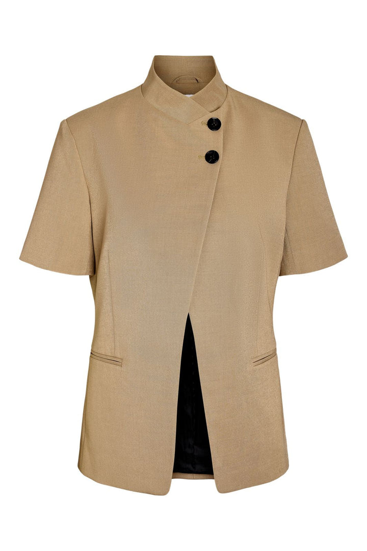 Noisy May - Nmmonna S/S Stand Collar Blazer - 5189375 Fossil