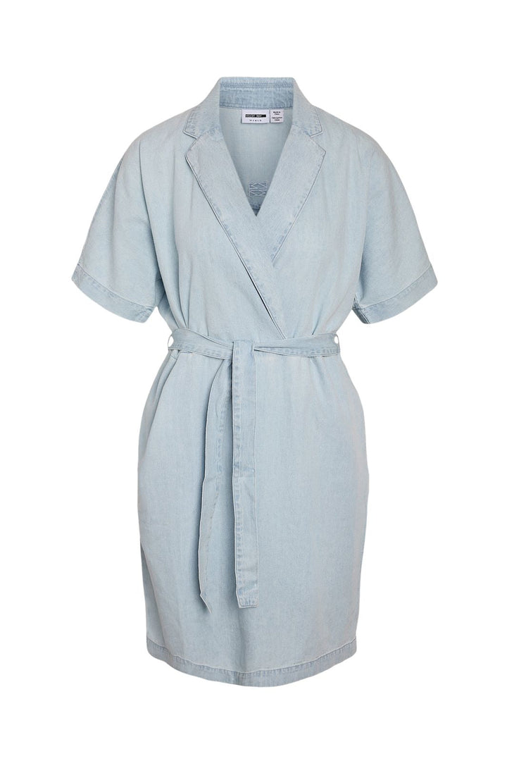 Noisy May - Nmoregon Verona Ss Short Dress Bs034Lb - 5025917 Light Blue Denim