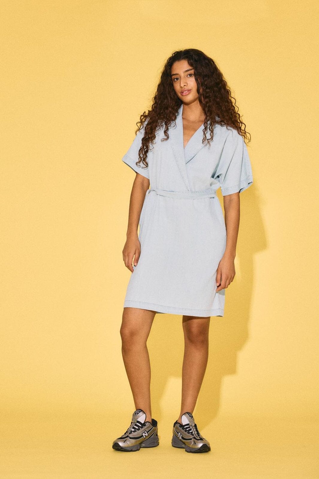 Noisy May - Nmoregon Verona Ss Short Dress Bs034Lb - 5025917 Light Blue Denim
