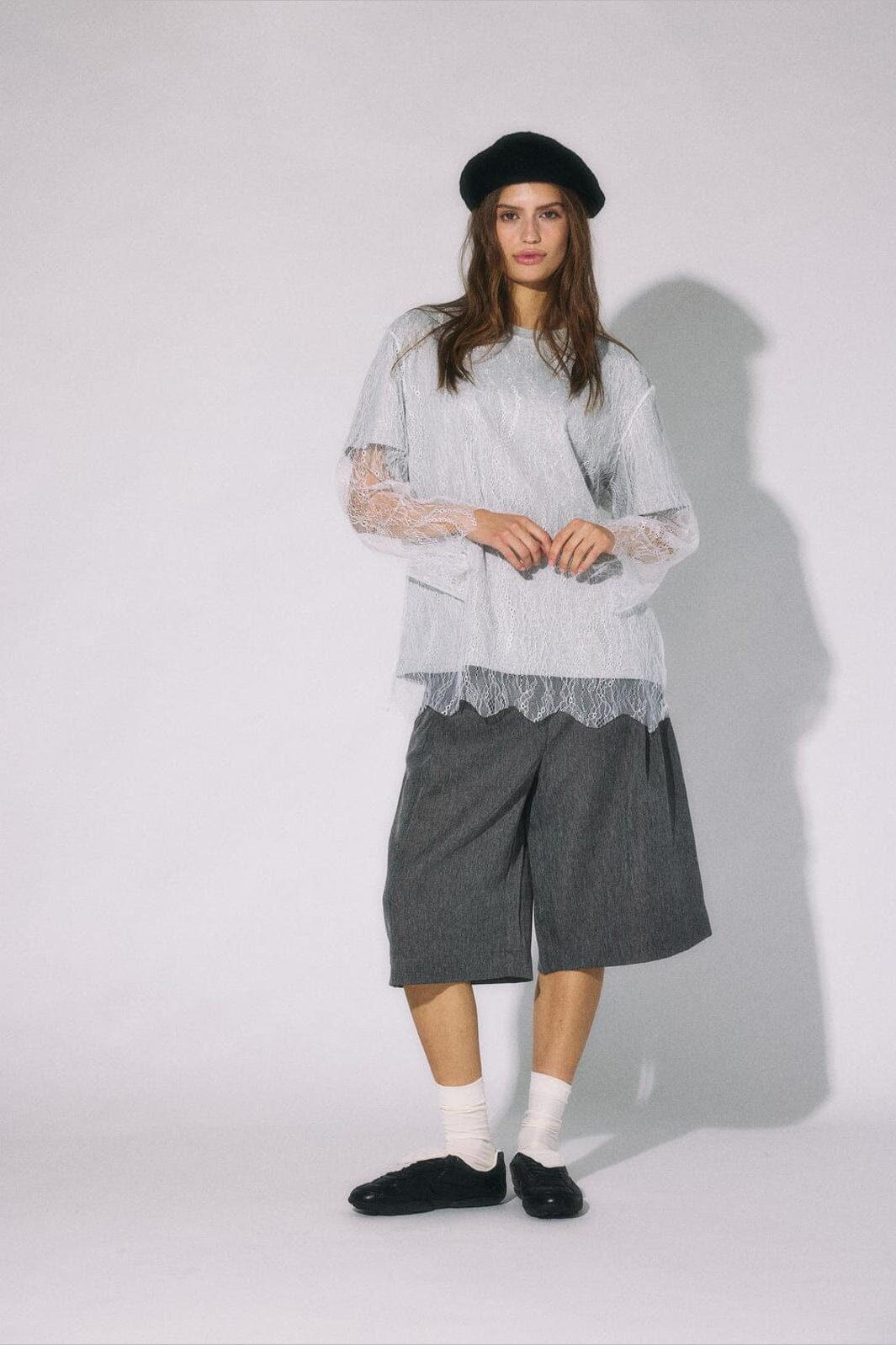 Noisy May - Nmremy Bermuda Shorts Tlr - 5056930 Dark Grey Herringbone