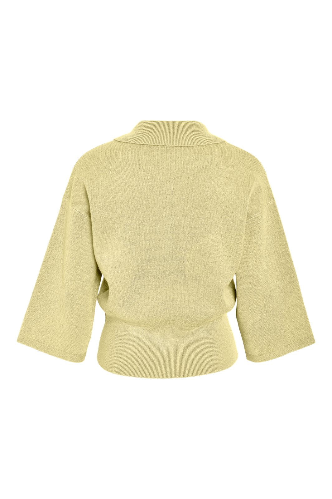 Noisy May - Nmshyla 3/4 Sleeve Knit Polo Cardigan - 5215426 French Vanilla