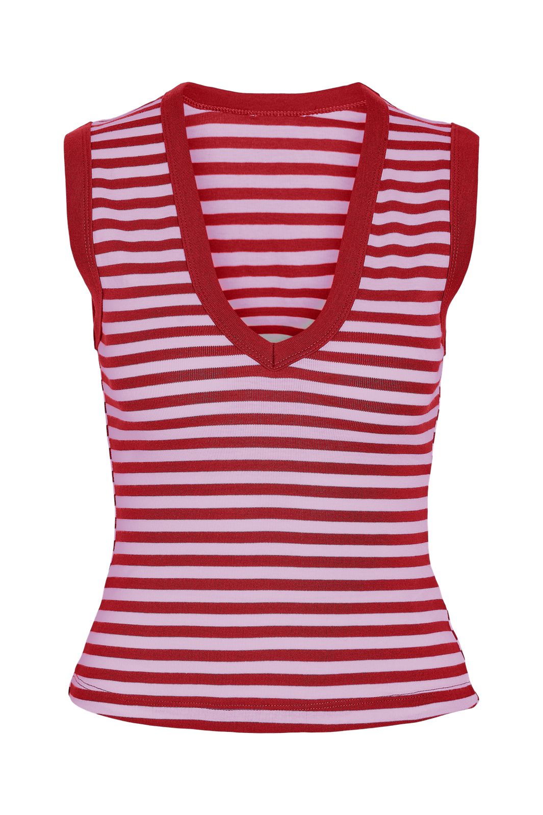 Noisy May - Nmstormi S/L V-Neck Top Tnt/18 - 5212108 Goji Berry Pirouette