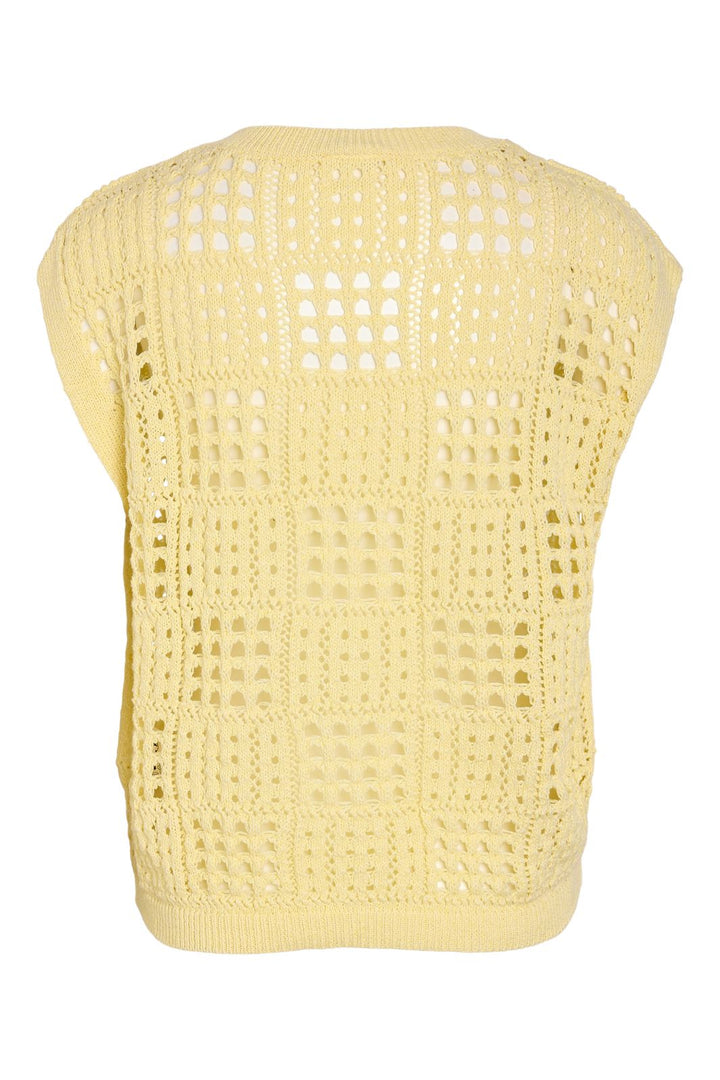 Noisy May - Nmtammy S/L O-Neck Knit Cardi Fwd - 4981003 French Vanilla