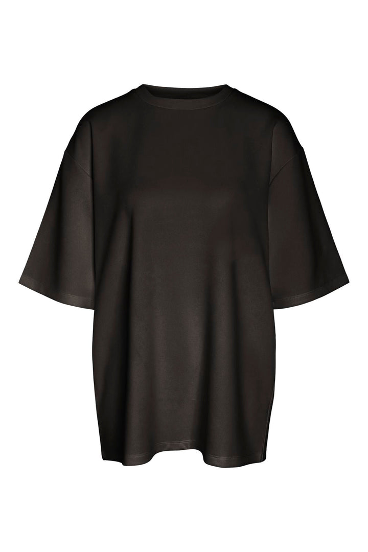 Noisy May - Nmtara S/S Oversize Bow T-Shirt - 5165140 Black Black Satin Bow