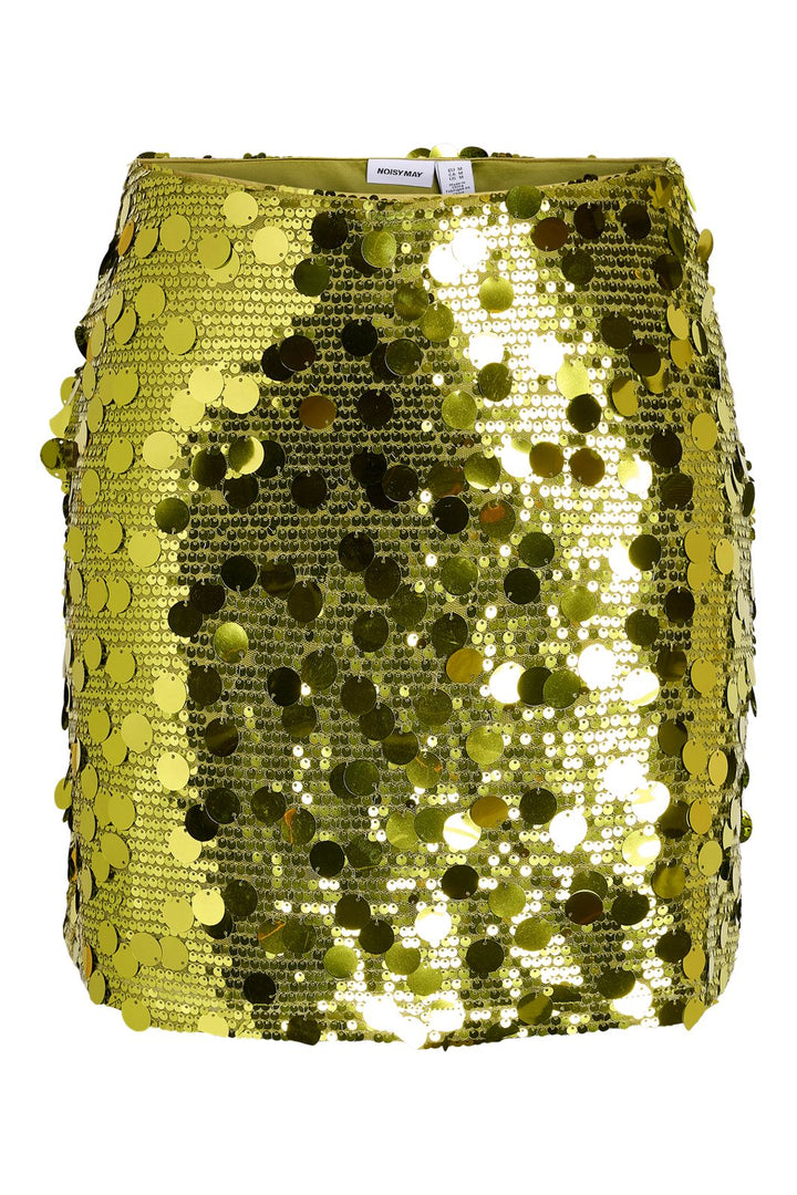 Noisy May - Nmtaylor Short Sequin Skirt - 5158947 Daiquiri Green