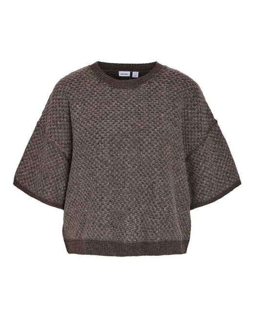 Noisy May - Nmtilly S/S Knit Top - 5097905 Chocolate Brown Light Brown Toppe 