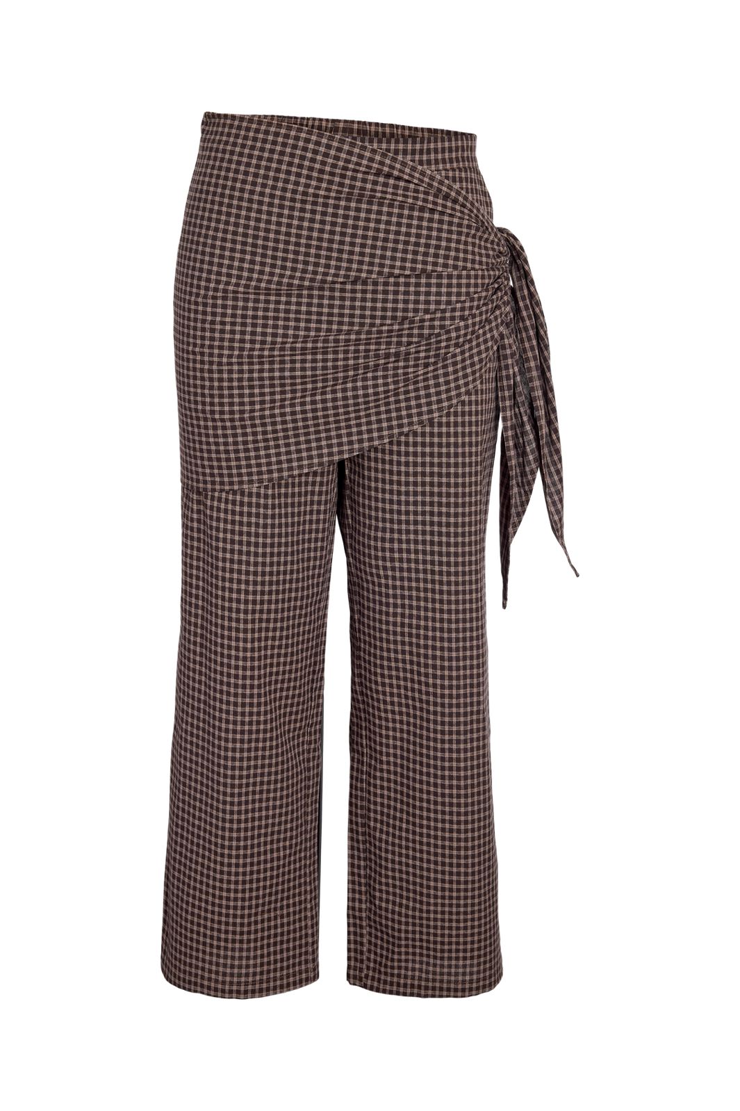 Noisy May - Nmtrix Hip Scarf Pant Tnt/17 - 5185498 Chocolate Brown Beige