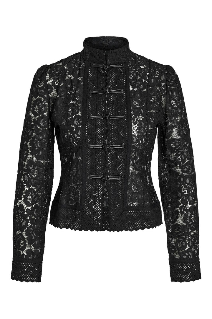 Noisy May - Nmvenna L/S Mandarin Blouse - 5236662 Black