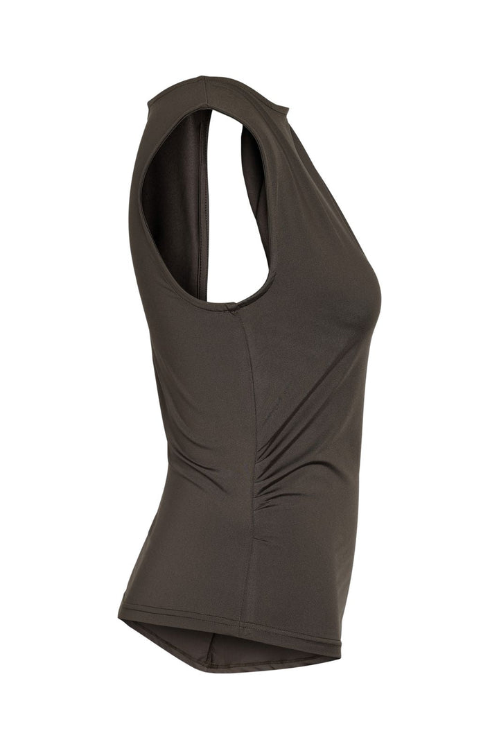 Noisy May - Nmvikka Top S/L Gathering Top Fwd - 4980431 Chocolate Brown