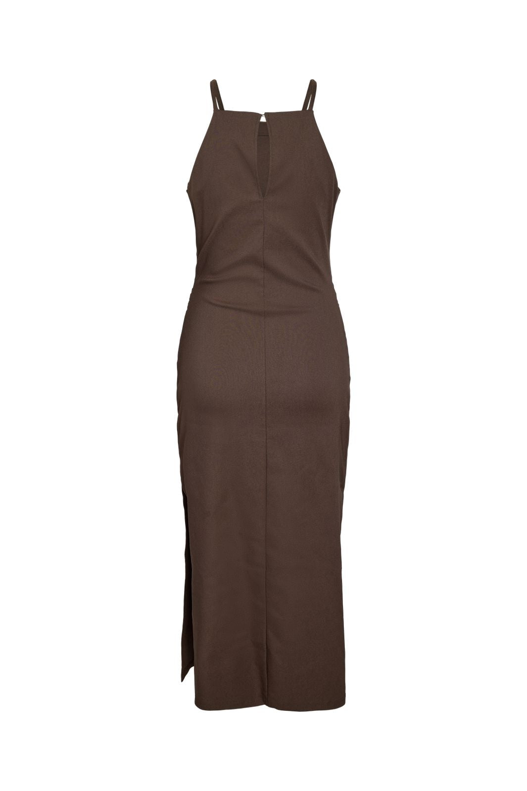 Noisy May - Nmwayne Mia S/L Long Dress - 4980193 Chocolate Brown