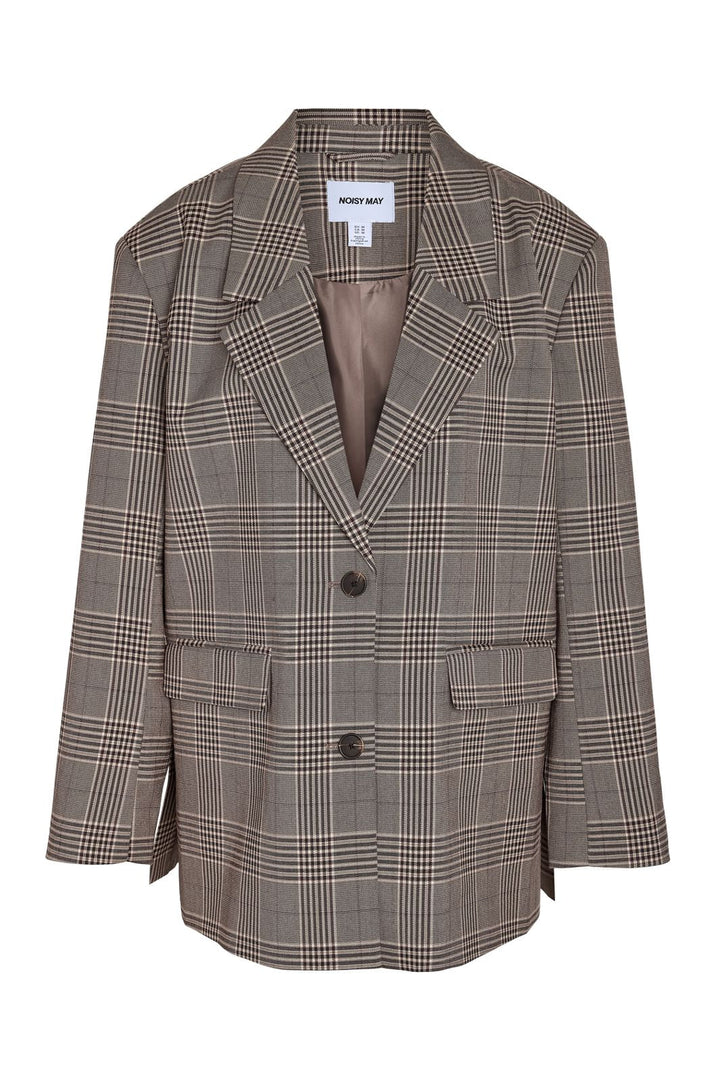 Noisy May - Nmwera L/S Slit Blazer Tlr - 5059731 Oatmeal Fig
