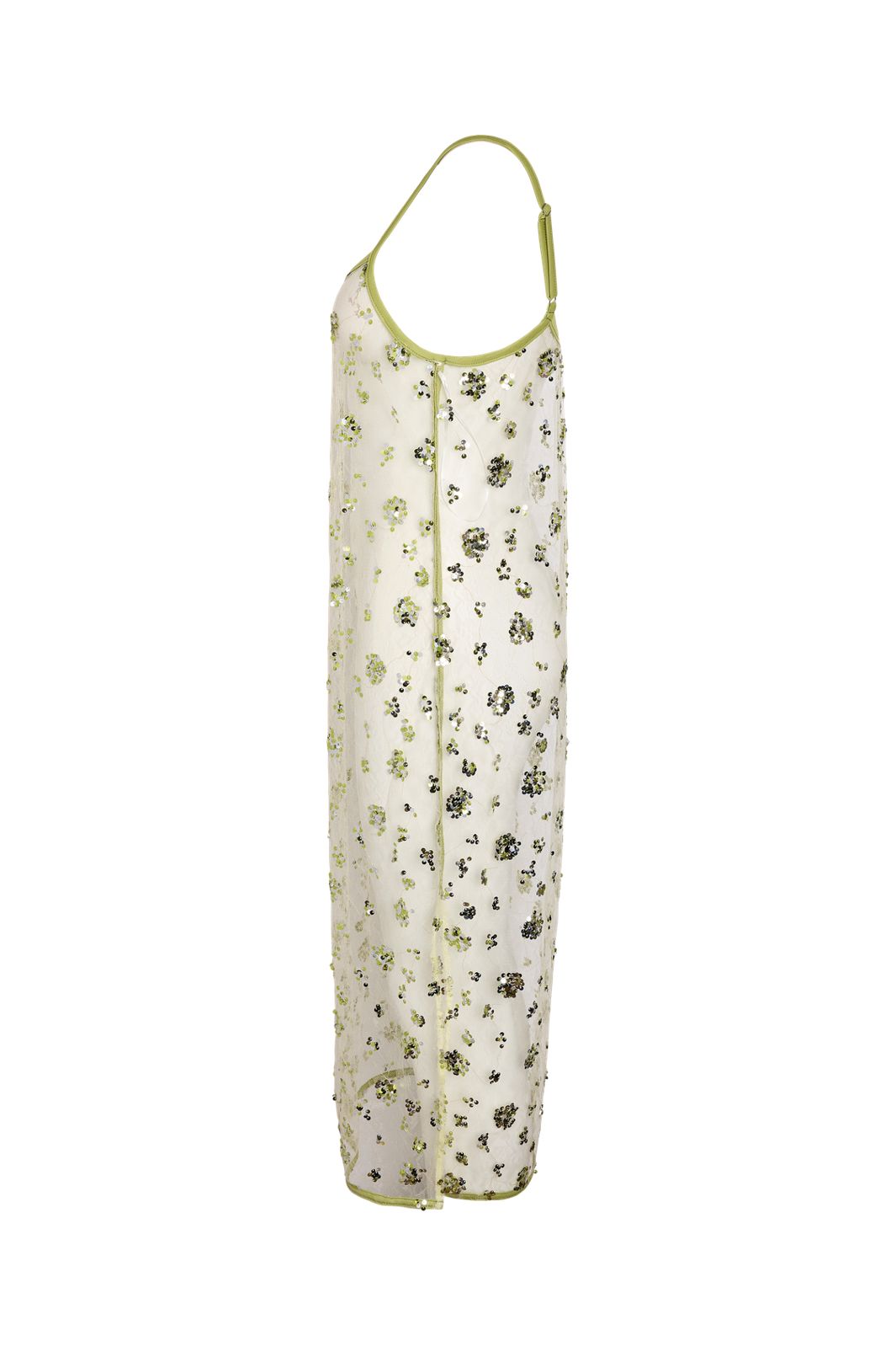 Noisy May - Nmzigga S/L Sequin Mesh Dress - 5111606 Daiquiri Green