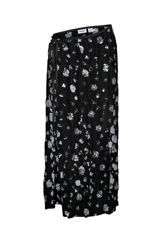 Noisy May - Nmzigga Wrap Sequins Skirt - 5255162 Black Silver Sequins
