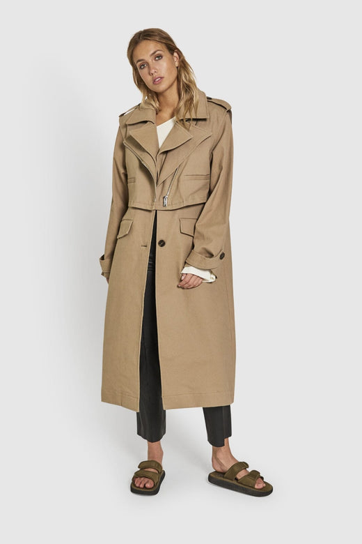 NORR - Trencia Coat - Khaki Jakker 