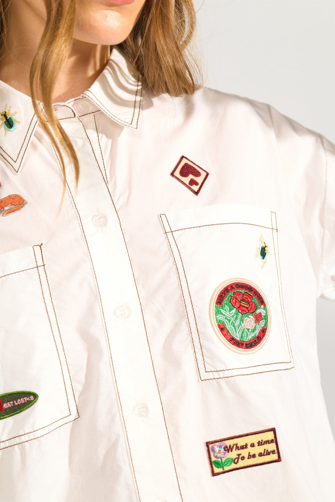 Nümph - Nubadge Shirt 706972 - Bright White Skjorter 