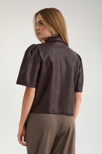 Nümph - Nucilli Pu Shirt 707561 - Chocolate Plum Bluser 