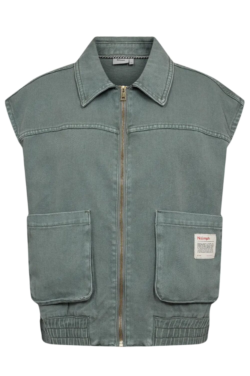 Nümph - Nuhamilton Vest 707072 - Washed Sea Green Denim Vest 