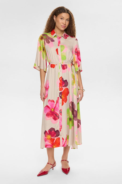 Nümph - Nutassy Long Dress 707193 - Gray Morn Kjoler 