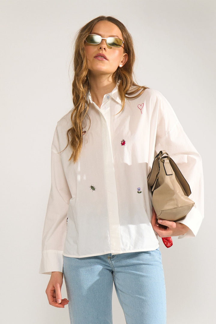 Nümph - Nutenja Shirt 707049 - Bright White Skjorter 